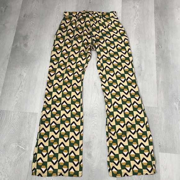 ZARA PALOZZO ALL OVER PRINT SATIN BOOTCUT GEO PANT SMALL - Picture 4 of 10
